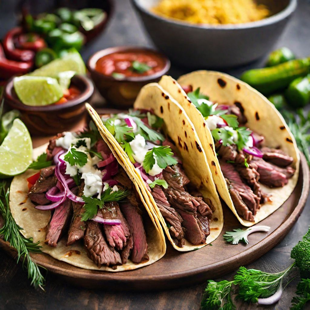 Carne Asada Tacos with a Russian Twist