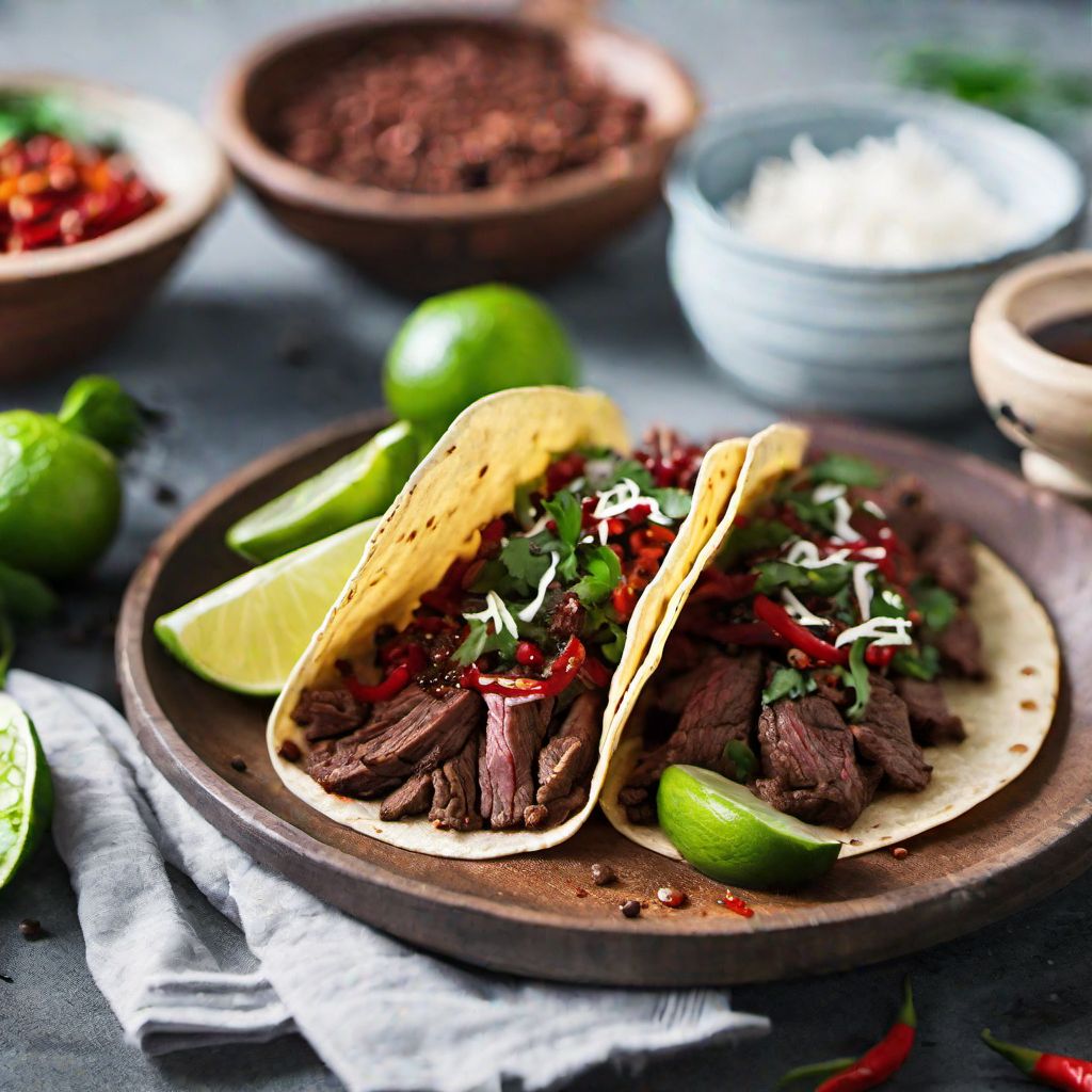 Sichuan-style Spicy Beef Tacos