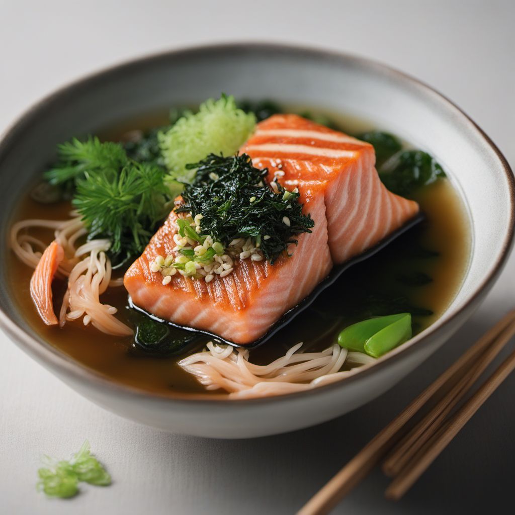 Chazuke with Grilled Salmon and Green Tea Broth