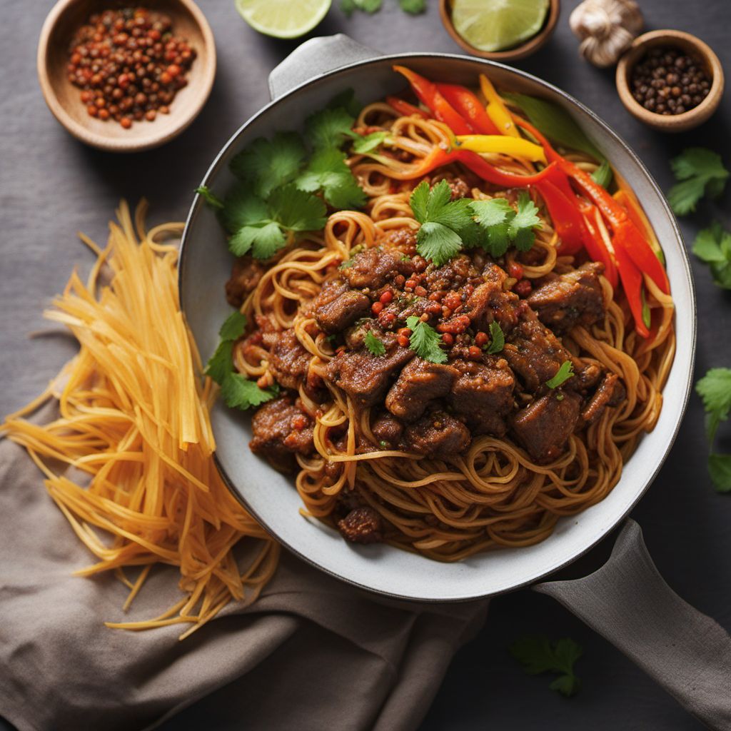 Chettinad Spiced Lamb Noodles