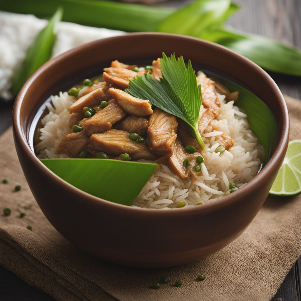 Chiapas-style Steamed Rice with Banana Leaves