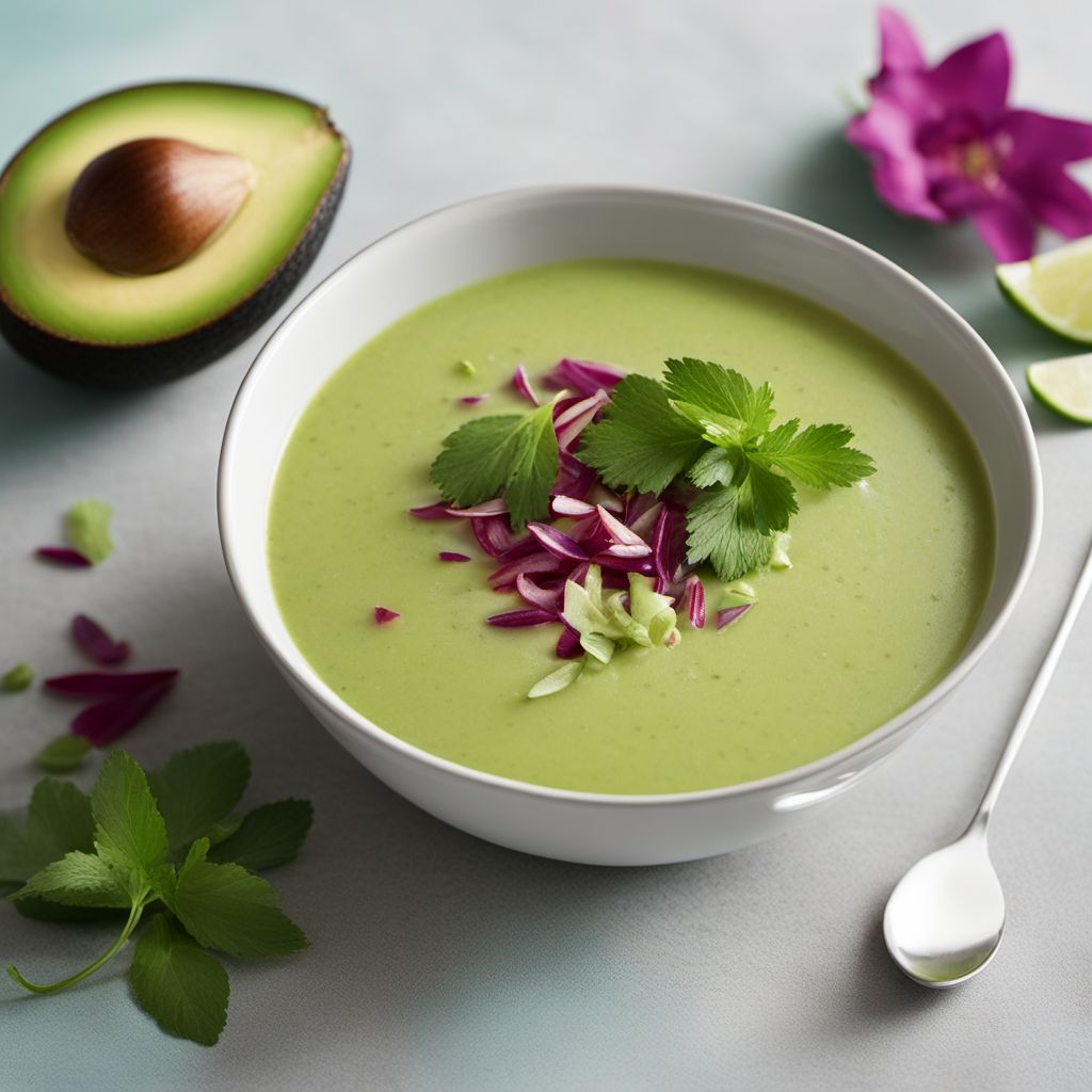 Chilled Avocado Soup with a Chilean Twist