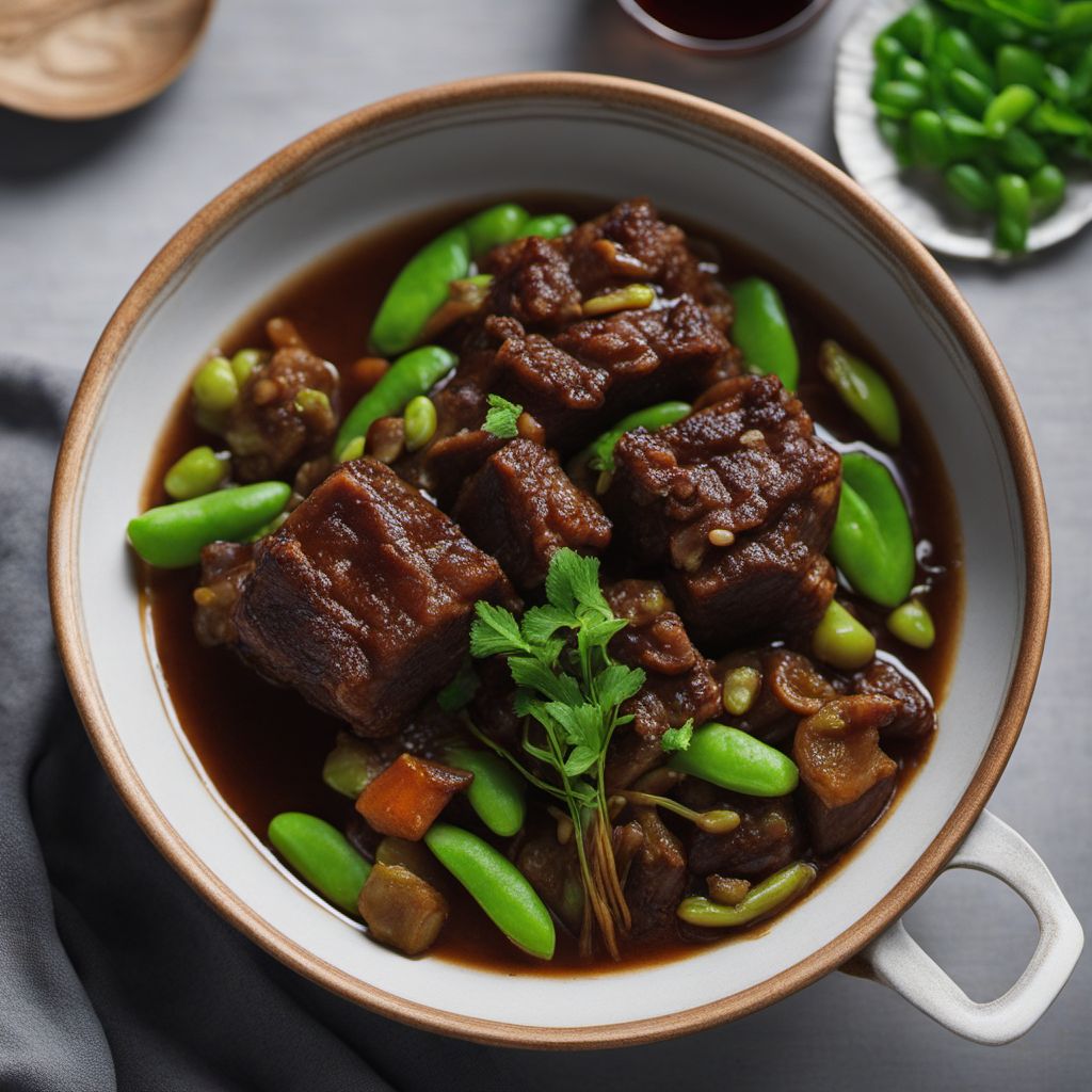 Chinese Braised Oxtail with Broad Beans