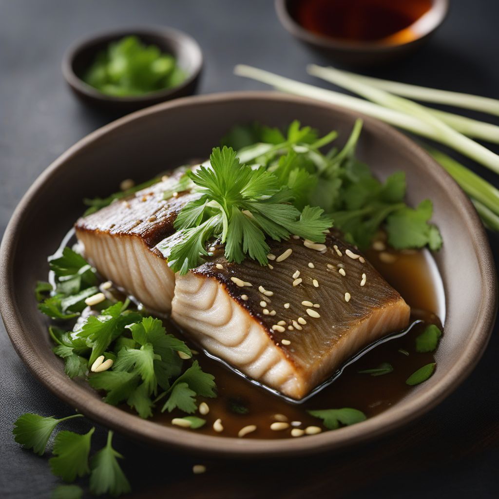 Chinese-style Steamed Fish with Ginger and Soy Sauce