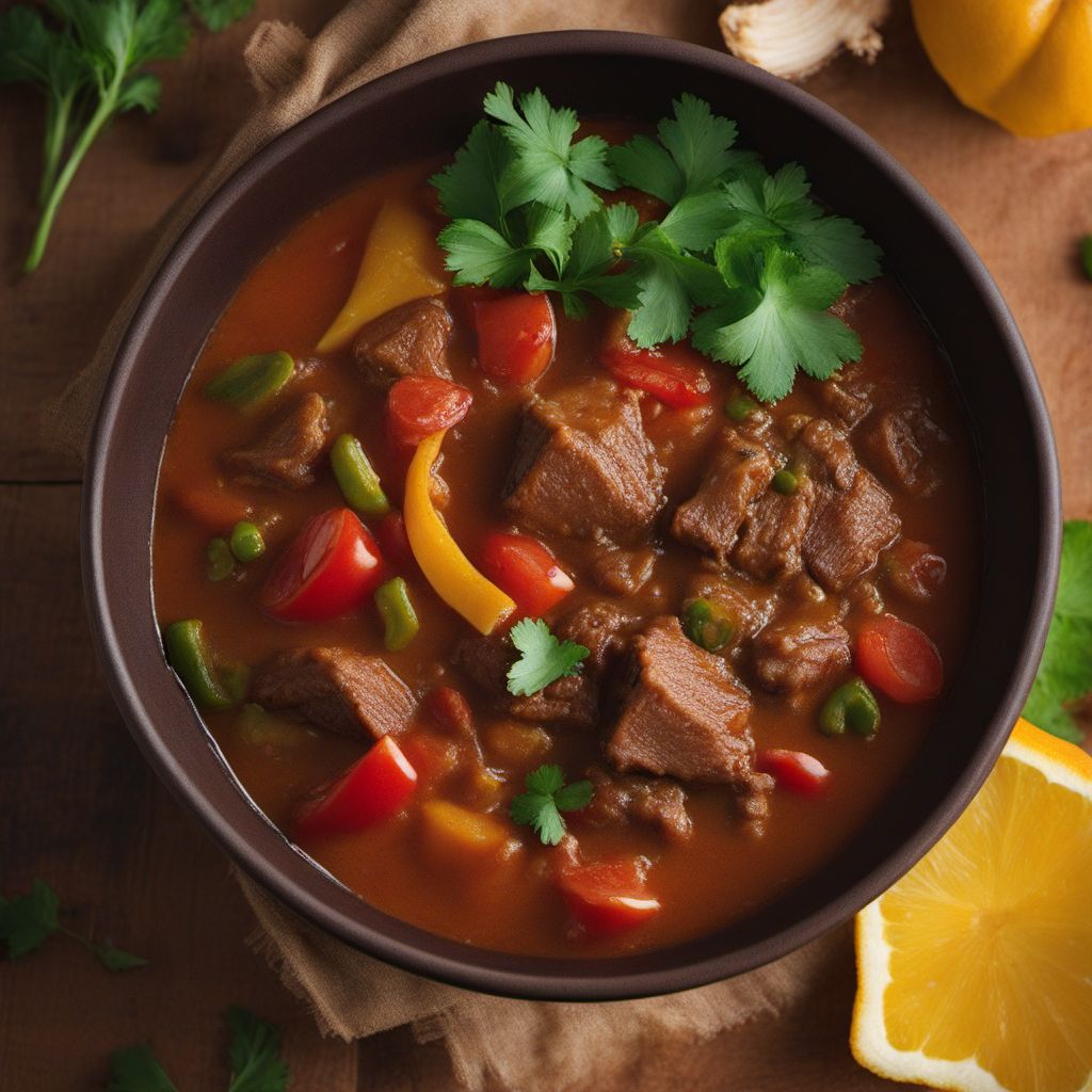 Chivo Guisado with a Caribbean Twist