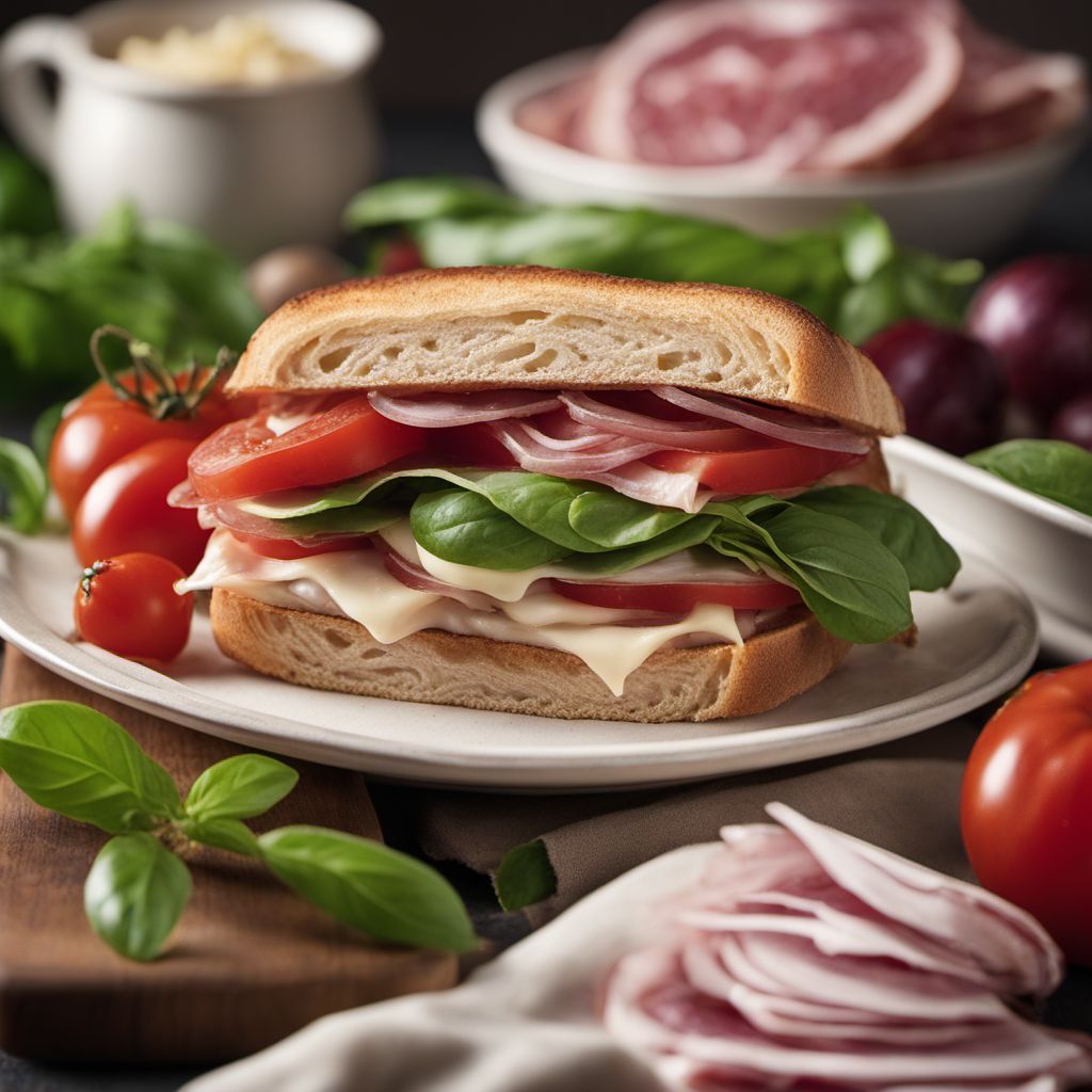 Classic Italian Tramezzino Sandwich