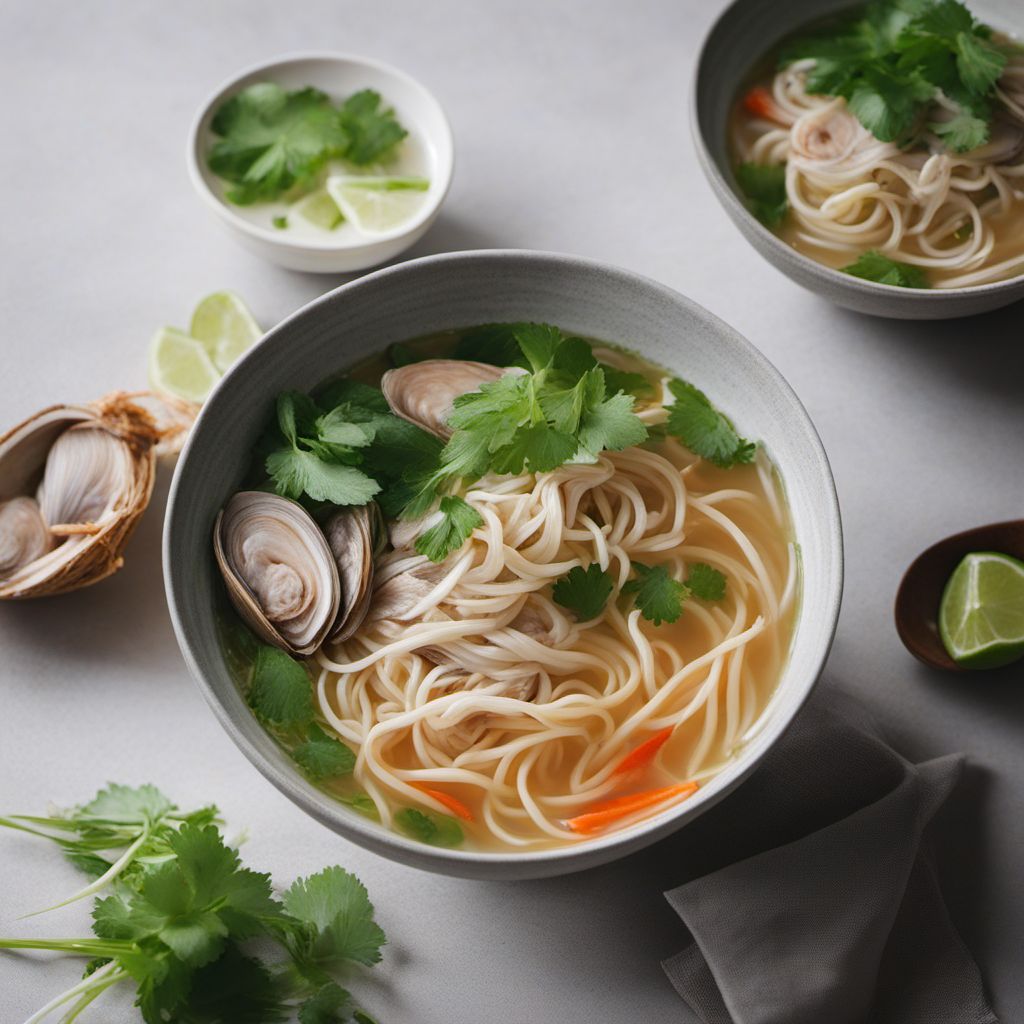 Coconut-based Bánh Canh Hến (Vietnamese Thick Noodle Soup with Clams)