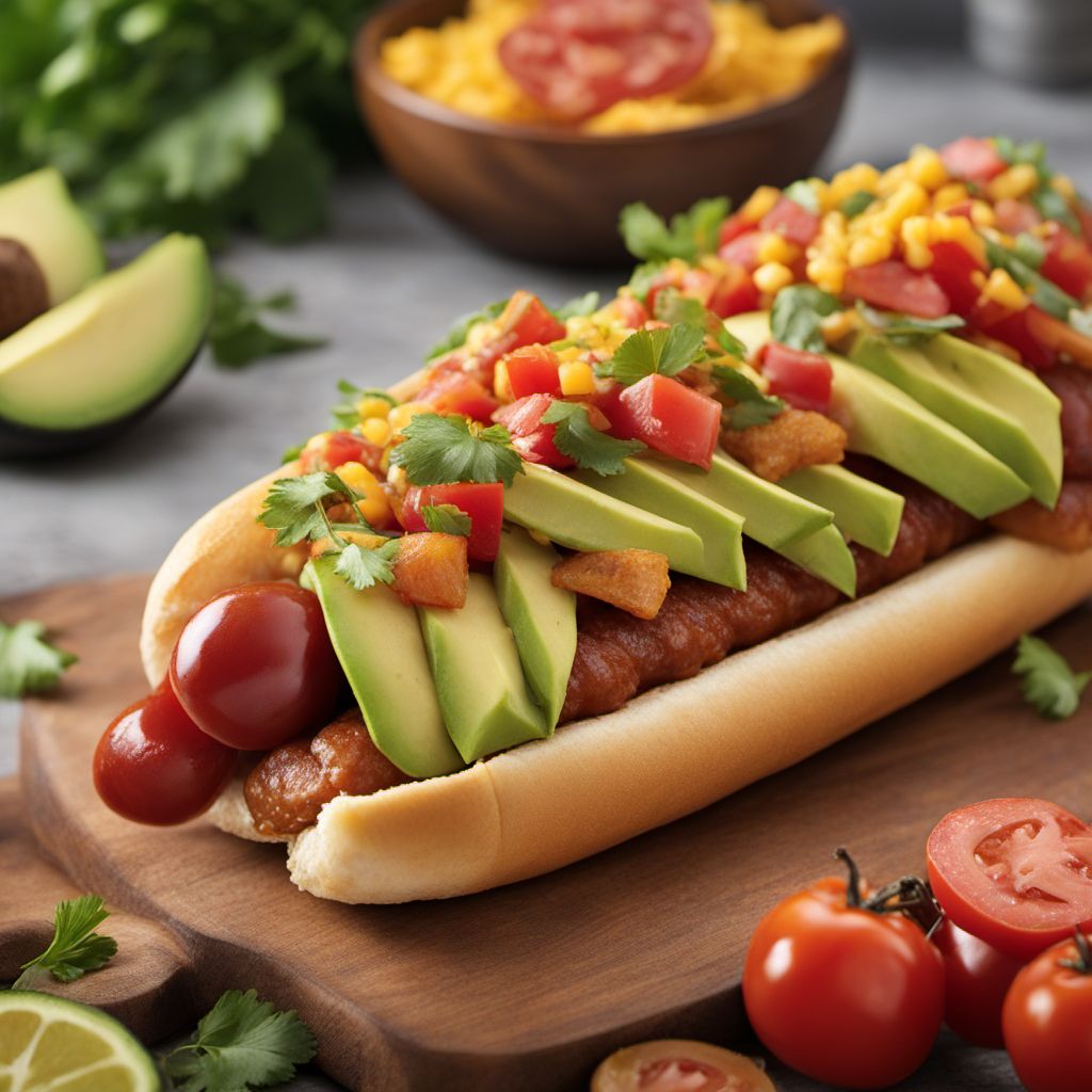 Colombian-inspired Gourmet Hot Dog