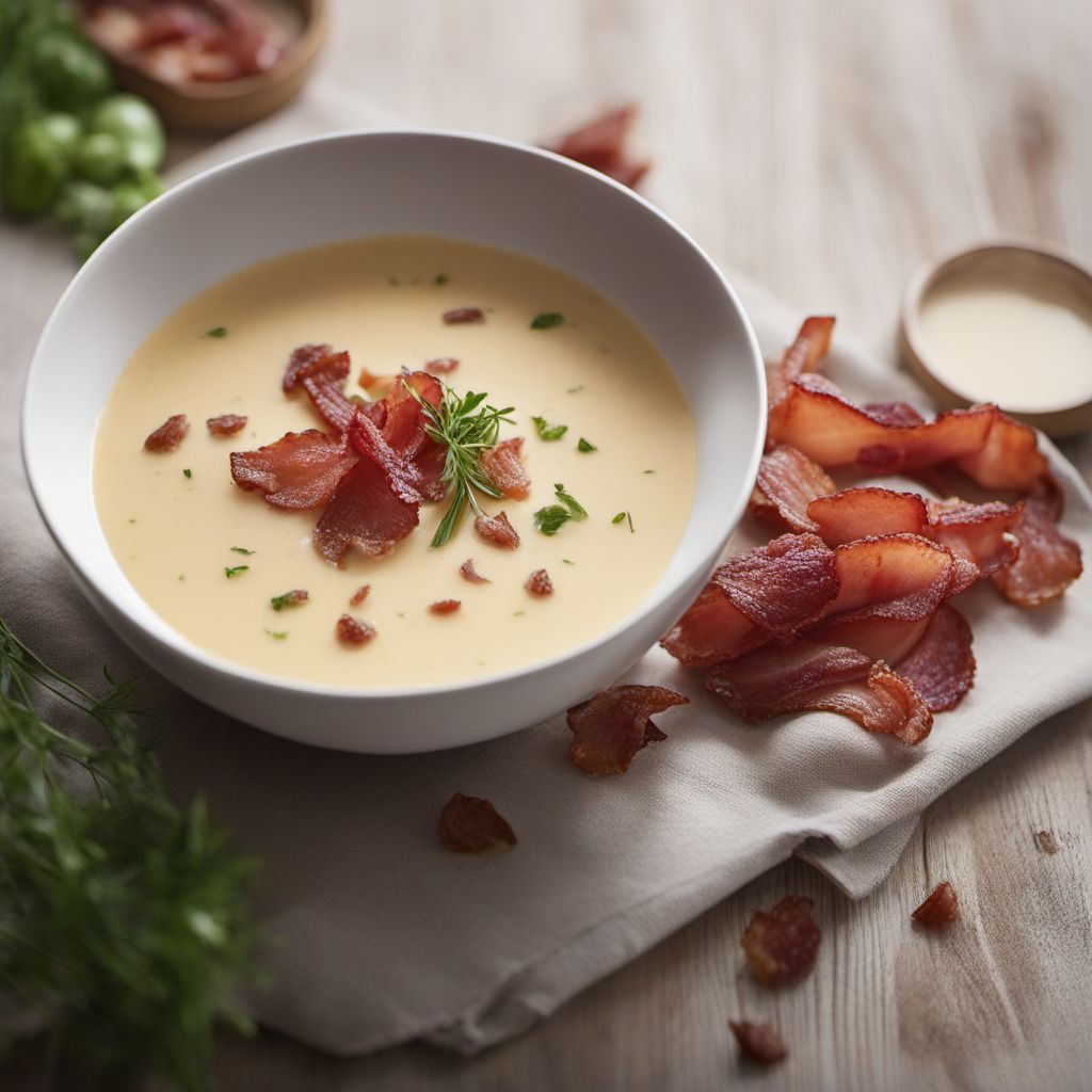 Creamy Kerbelsuppe with Crispy Bacon Bits