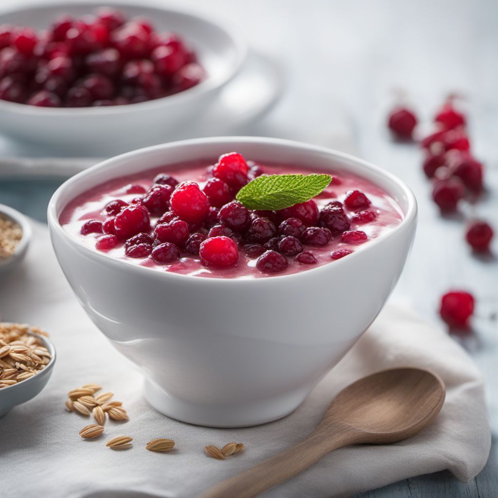 Creamy Lingonberry Porridge