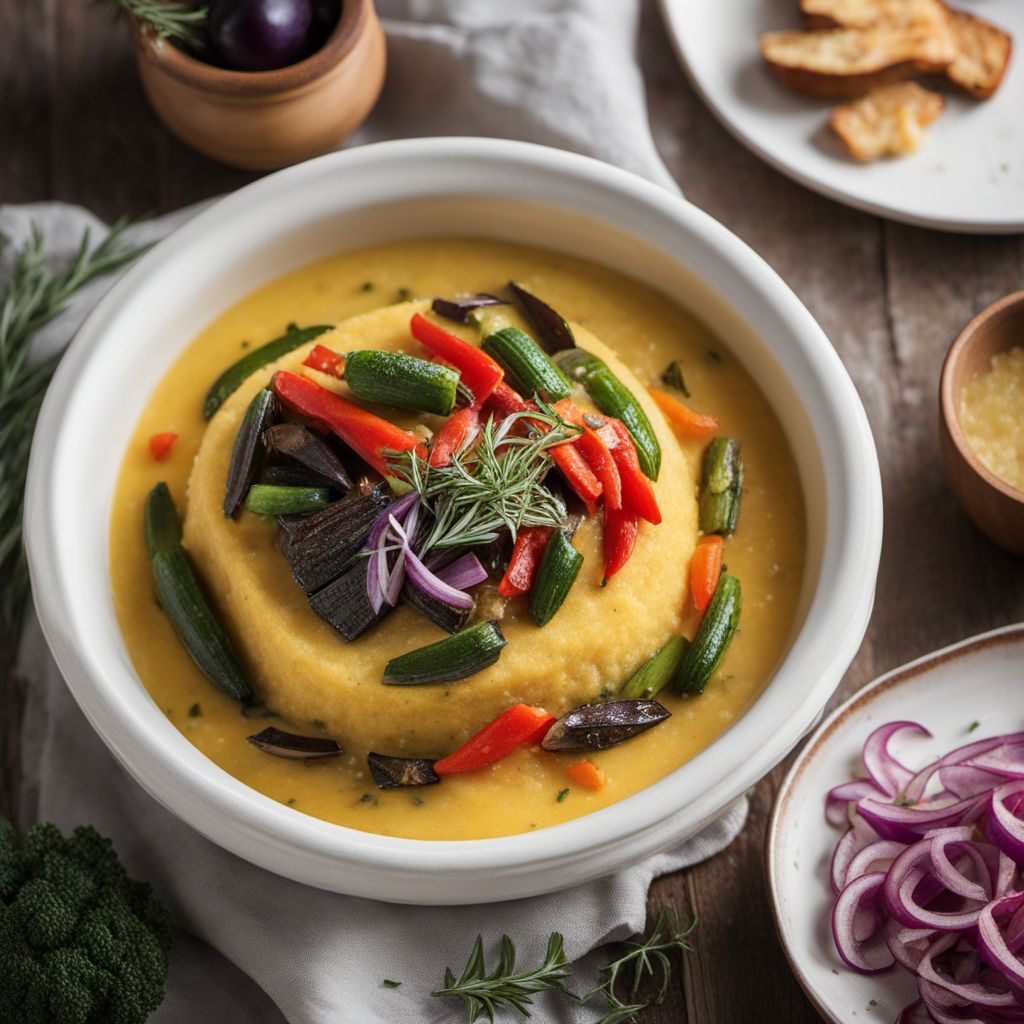 Creamy Parmesan Polenta with Roasted Vegetables