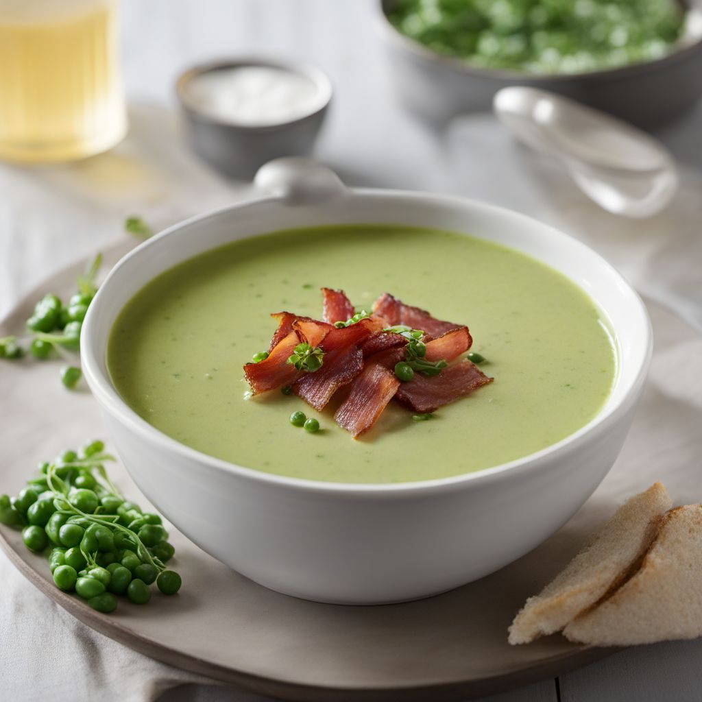 Creamy Pea Soup with Bacon