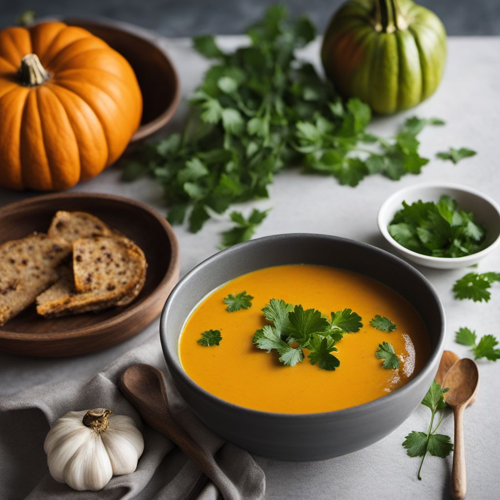 Creamy Pumpkin Soup with a Caribbean Twist