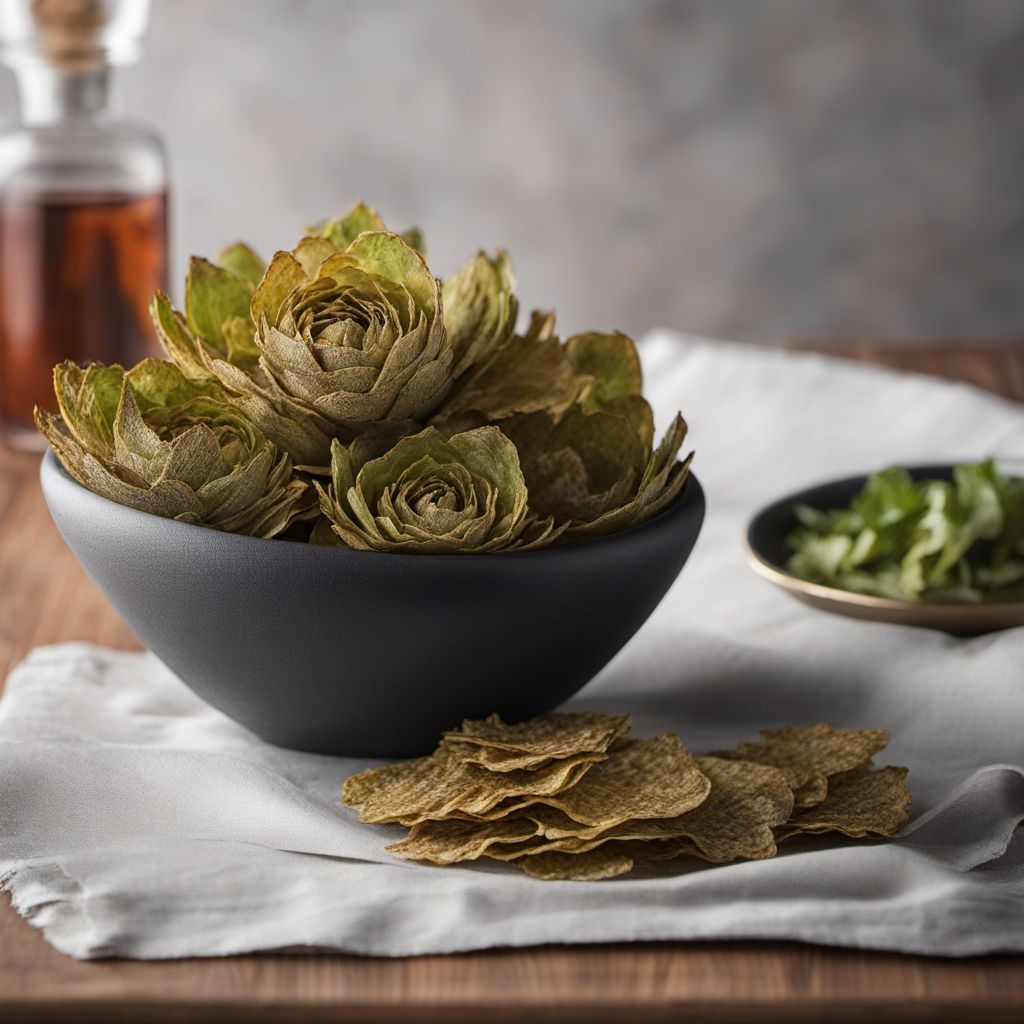Crispy Artichoke Chips with Basilicatan Twist