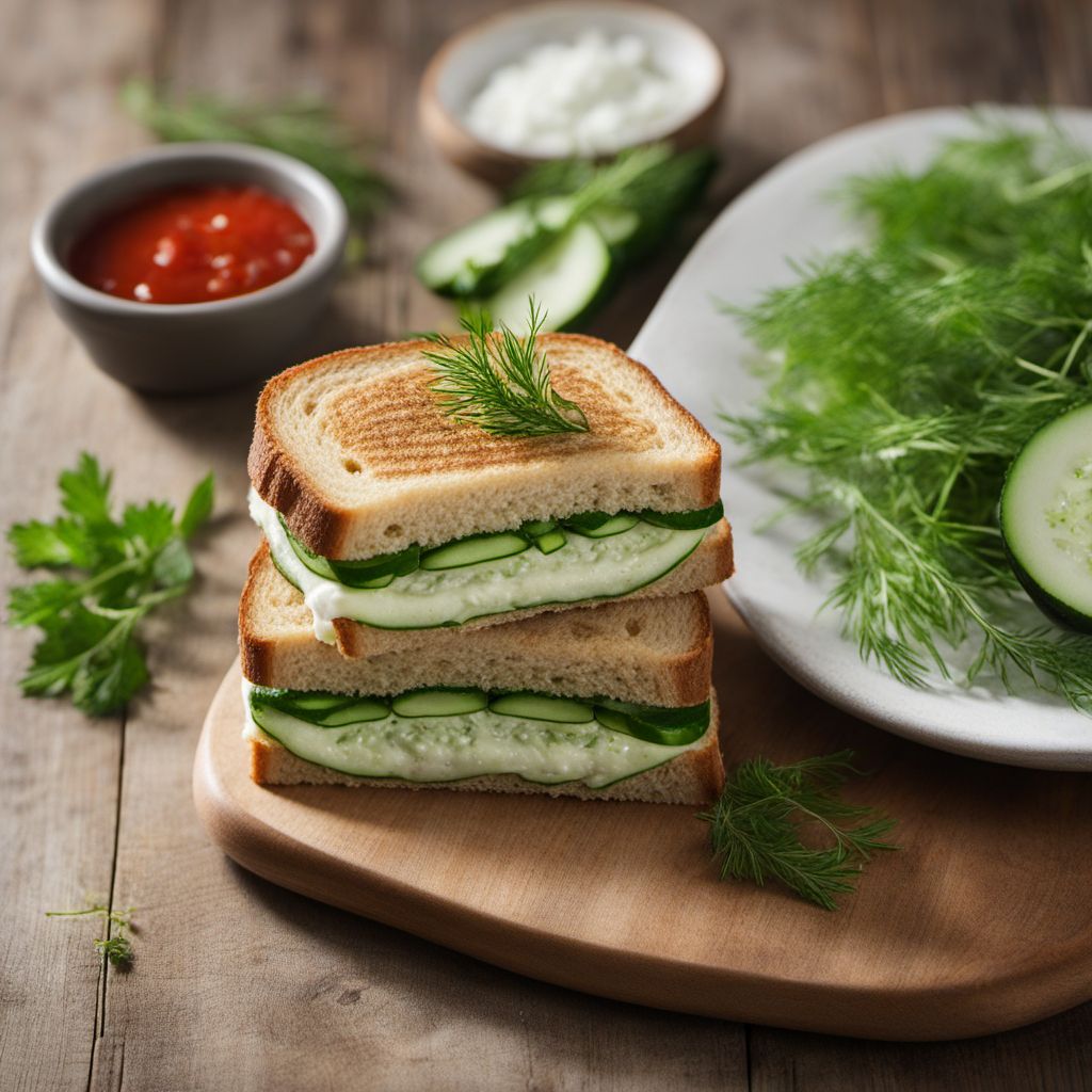 Crispy Cucumber and Herb Sandwich