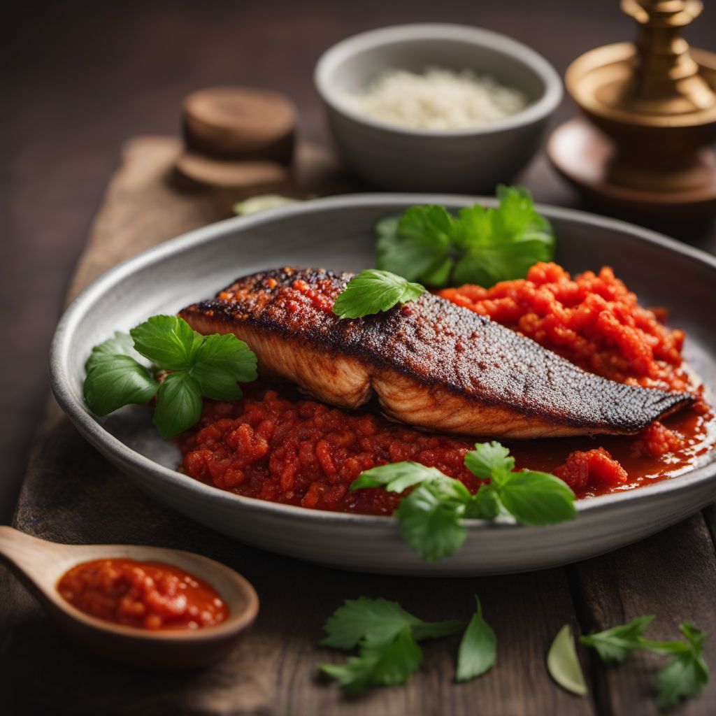 Crispy Grilled Fish with Spicy Tomato Sauce