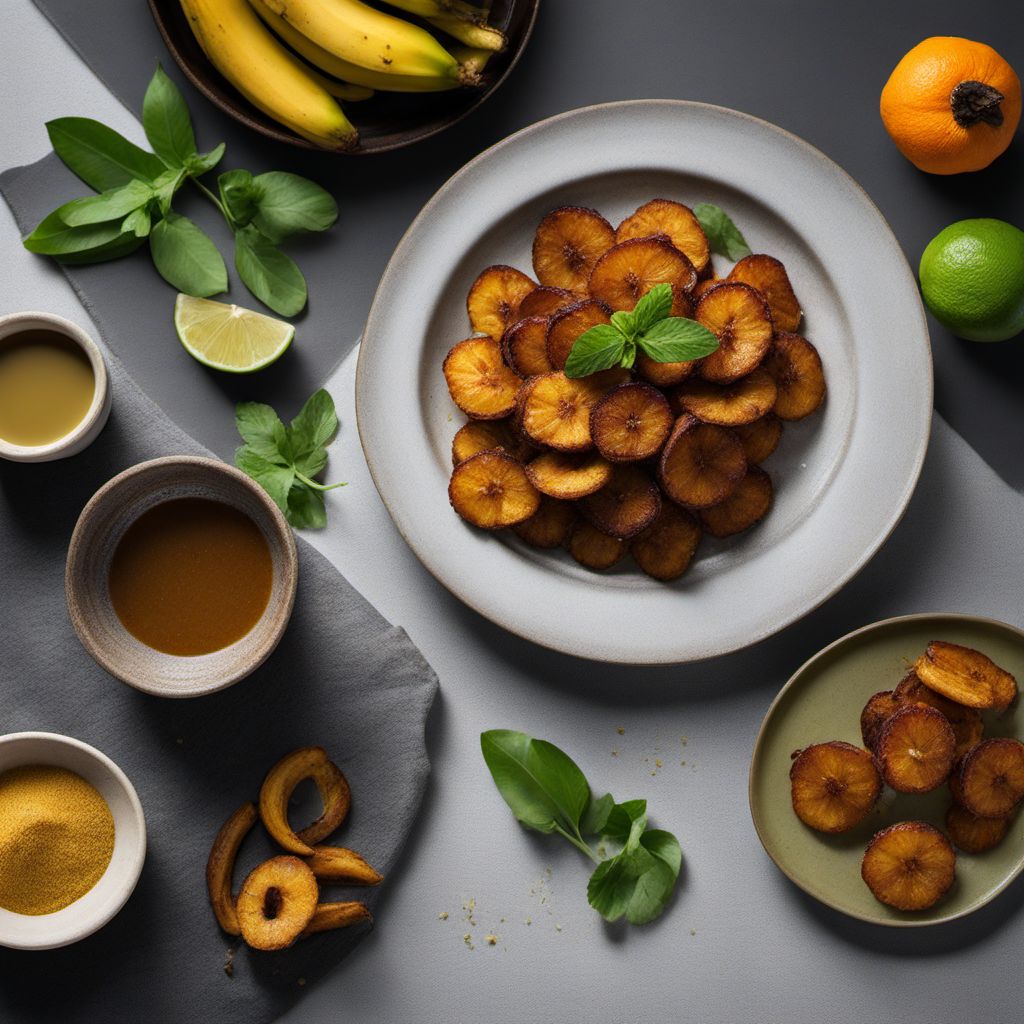 Crispy Plantains with Mojo Sauce