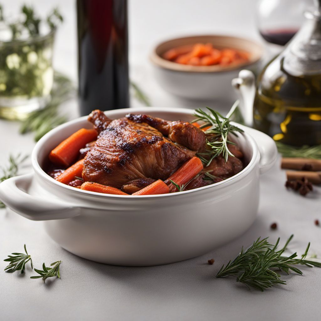 Daube de Poulet with Herbs and Red Wine