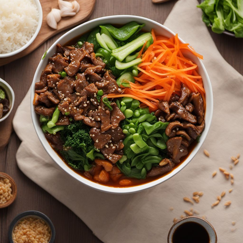 Dububap with Spicy Beef and Vegetables