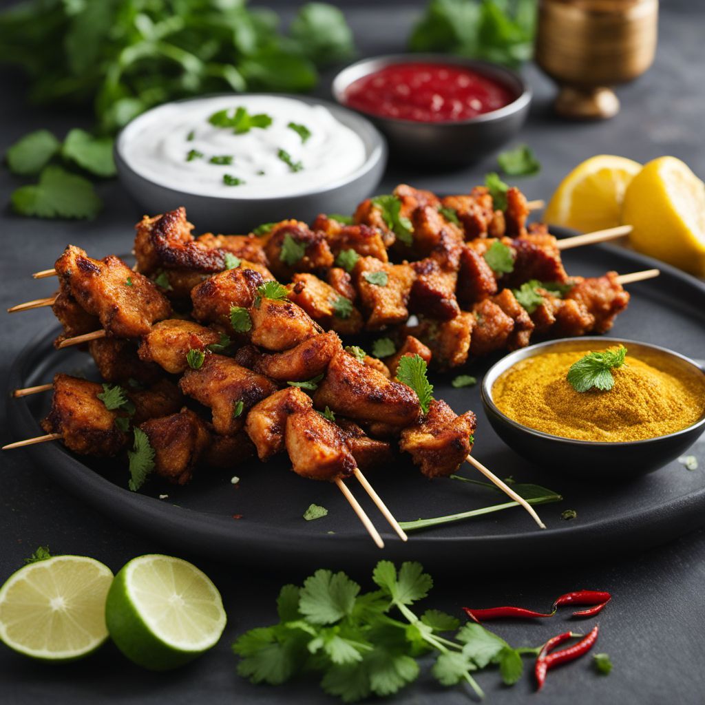 East Indian Spiced Chicken Skewers