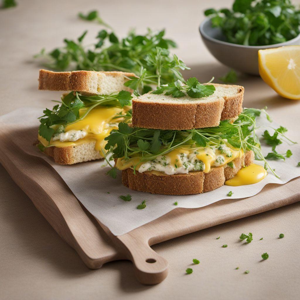 Egg and Cress Sandwich with a Central African Twist