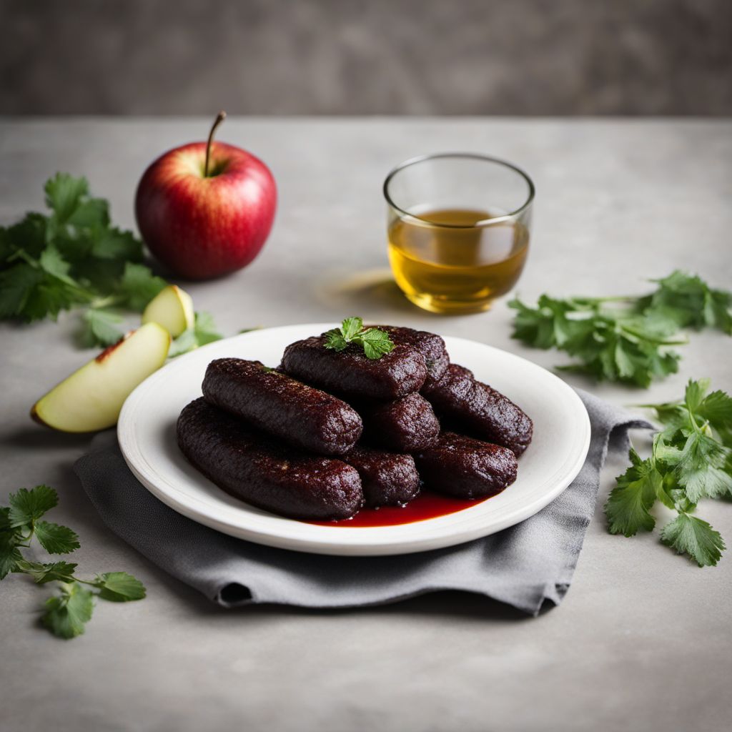 Emirati-style Spiced Blood Sausage with Apples