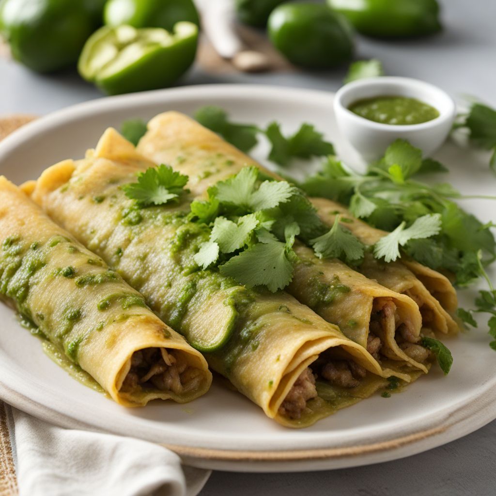 Enchiladas Potosinas with Tangy Salsa Verde