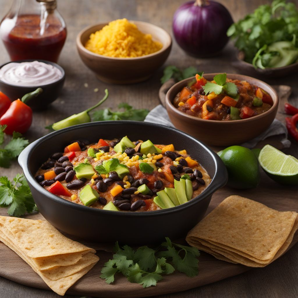 Enfrijoladas with Roasted Vegetables