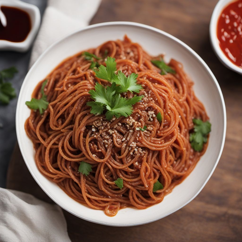 English-Style Buckwheat Noodles with Spicy Sauce