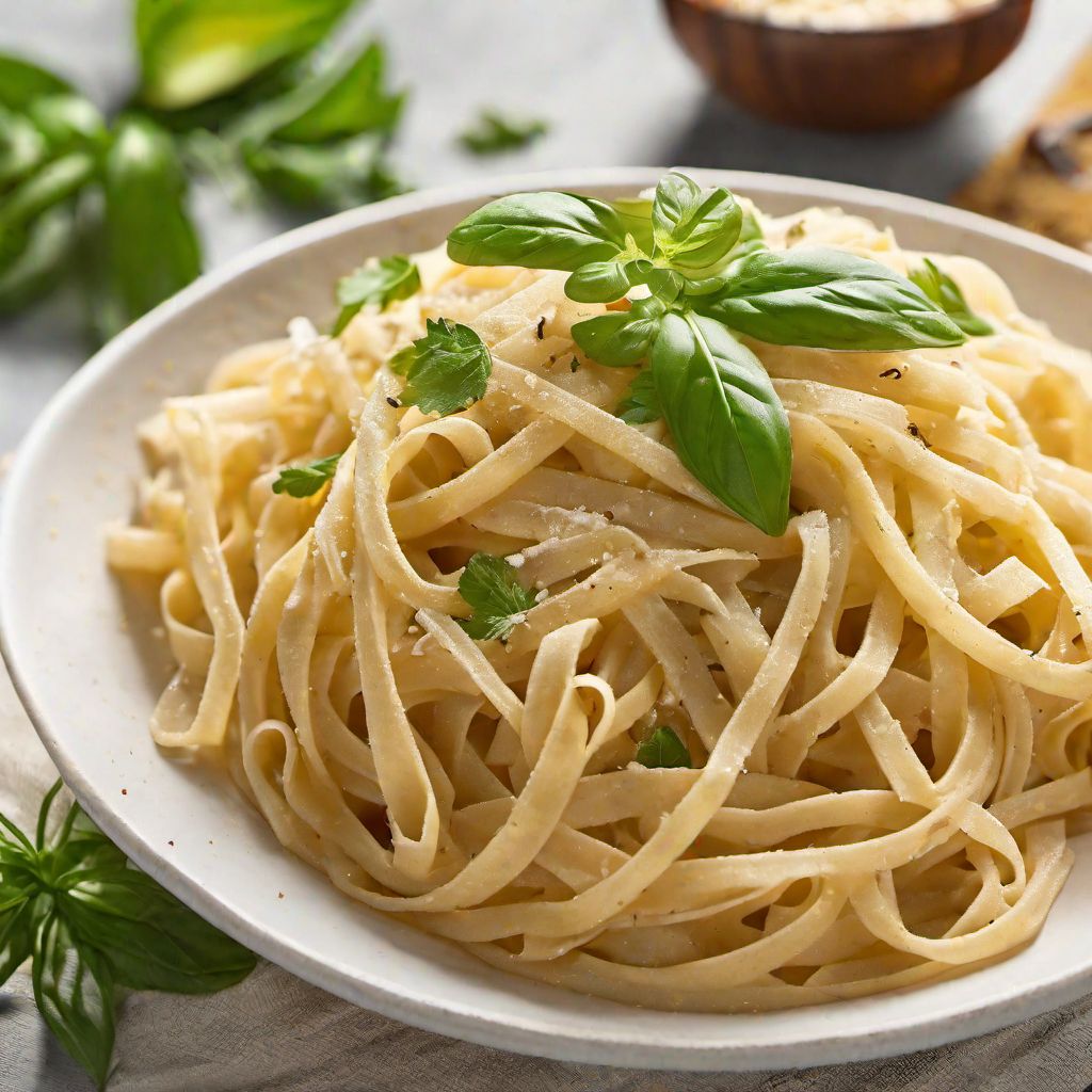 Fettuccine con Salsa de Mantequilla y Parmesano