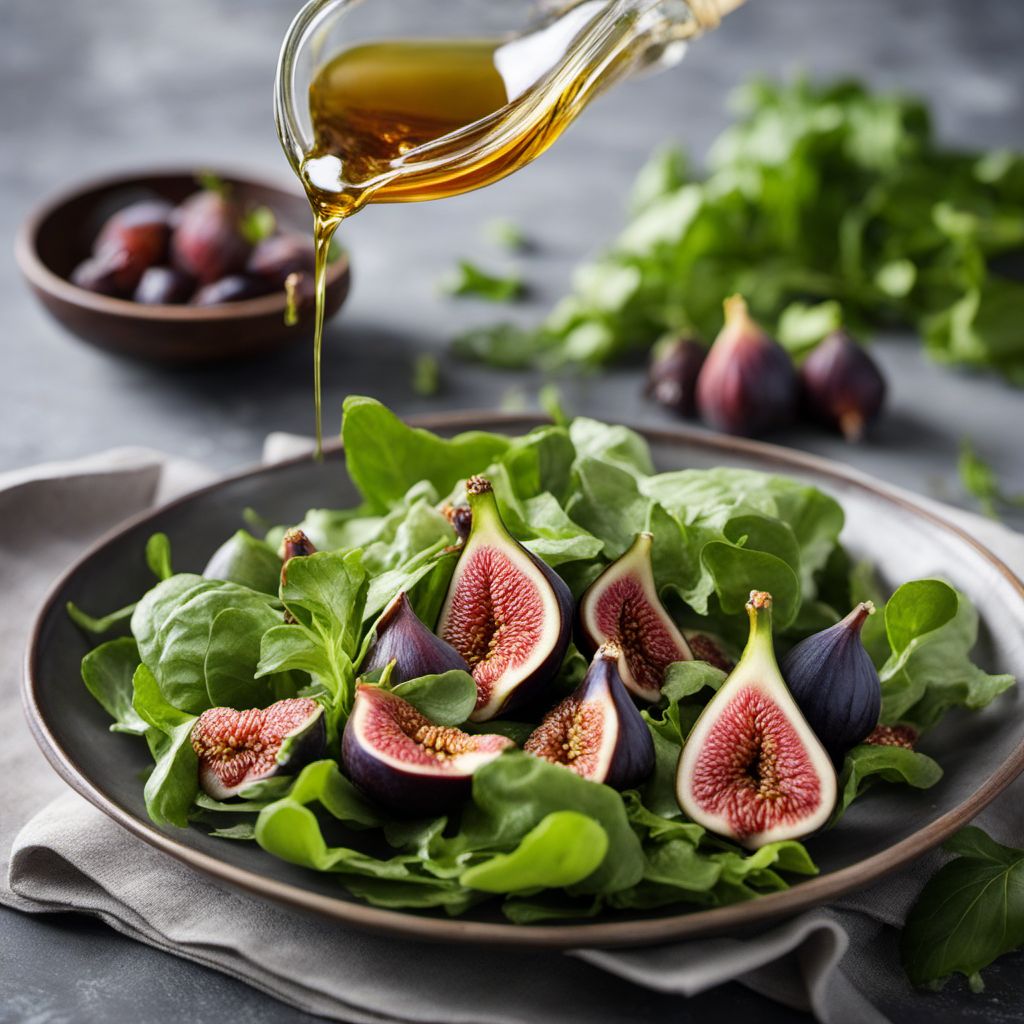 Fig Salad with Goat Cheese and Honey Dressing