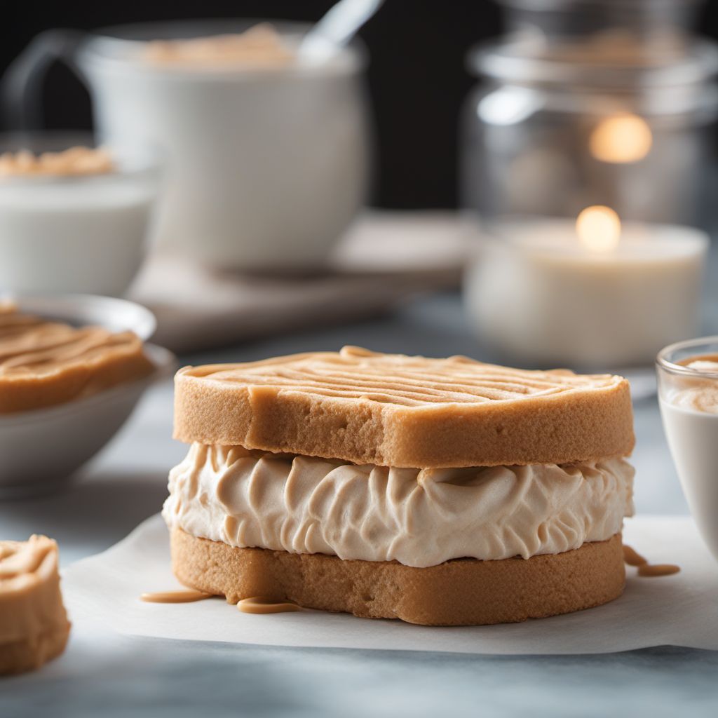 Fluffy Peanut Butter and Marshmallow Sandwich