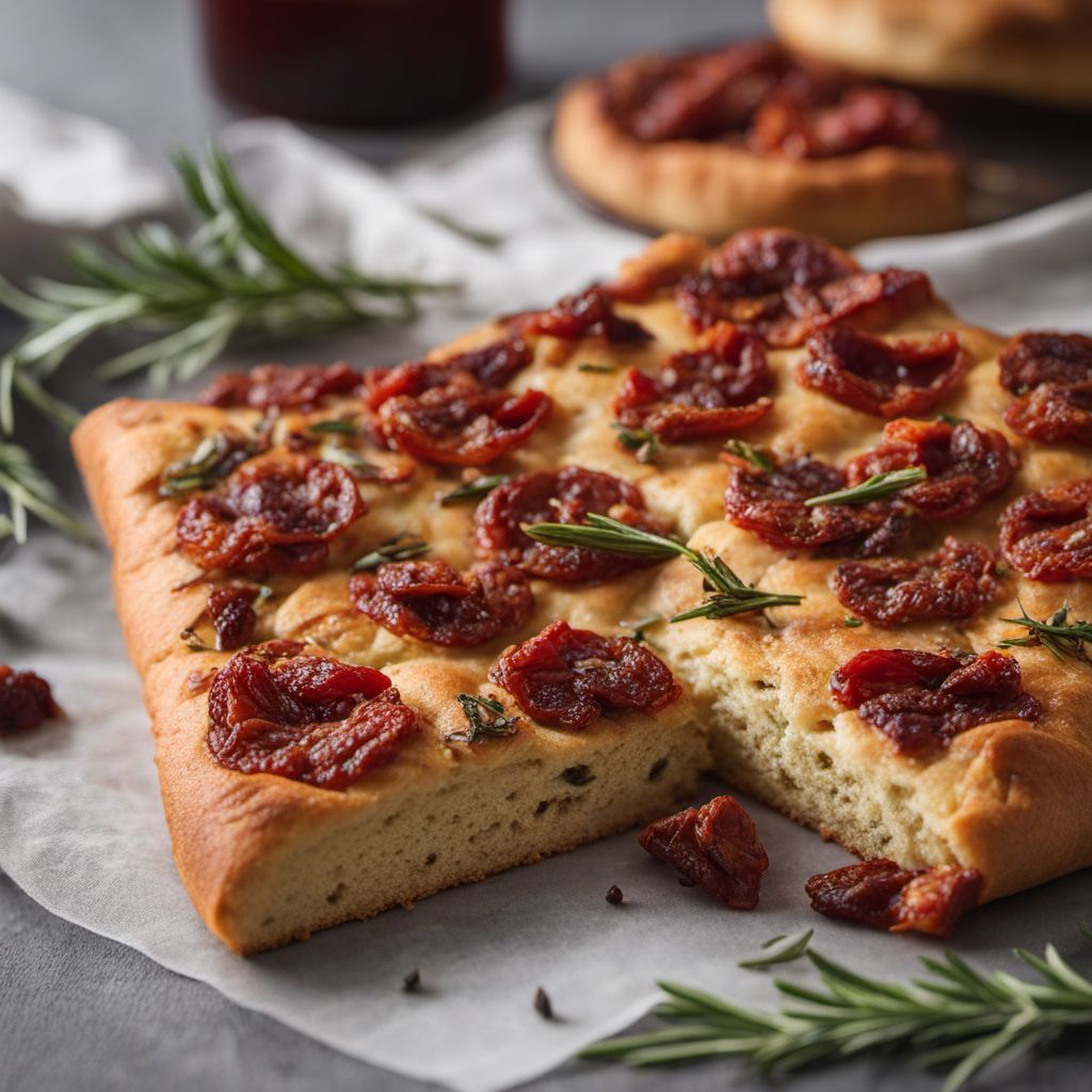 Focaccia Barese with Sun-Dried Tomatoes and Rosemary