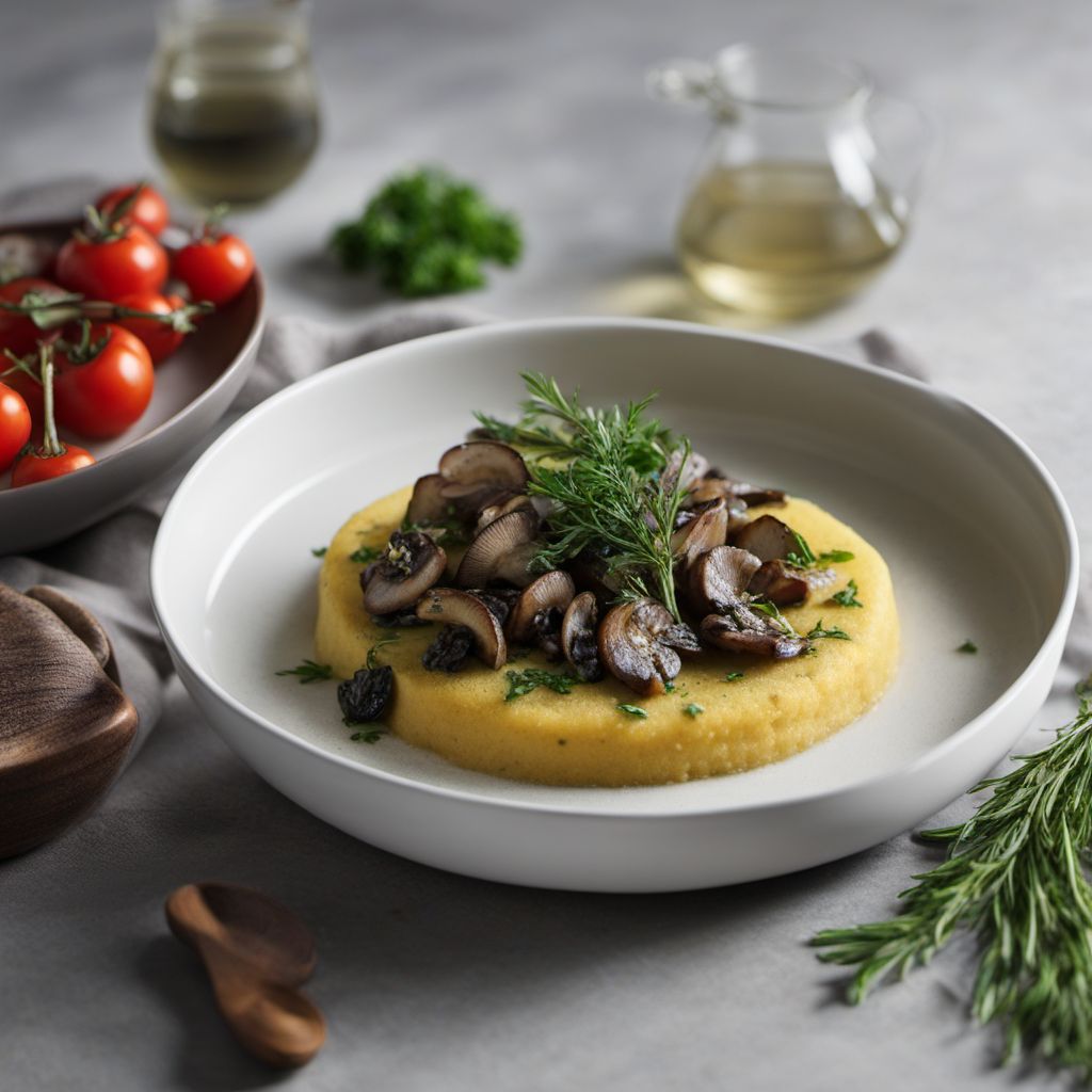 Funghi Trifolati with Herbed Polenta