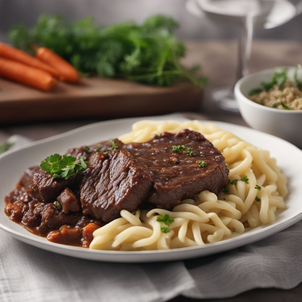 Gaisburger Marsch - Traditional German Beef Stew with Spätzle