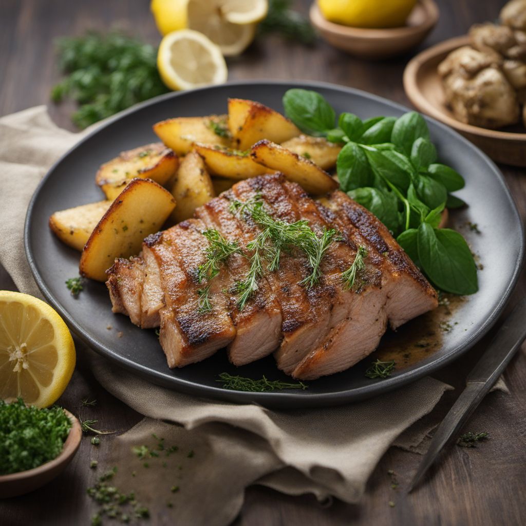 Greek-American Style Lemon and Herb Pork