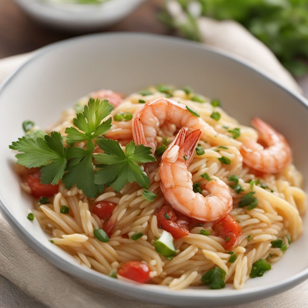 Greek-American Style Lemon Shrimp with Orzo