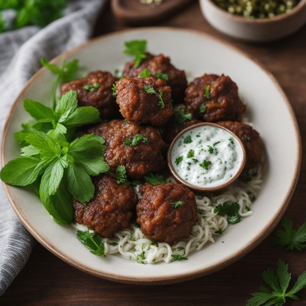 Greek-inspired Meatballs with Tzatziki Sauce