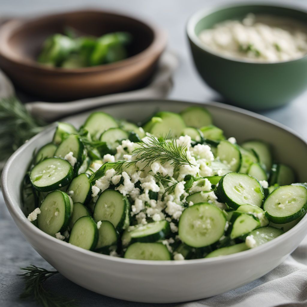 Greek-Style Cucumber Salad with Yogurt Dressing