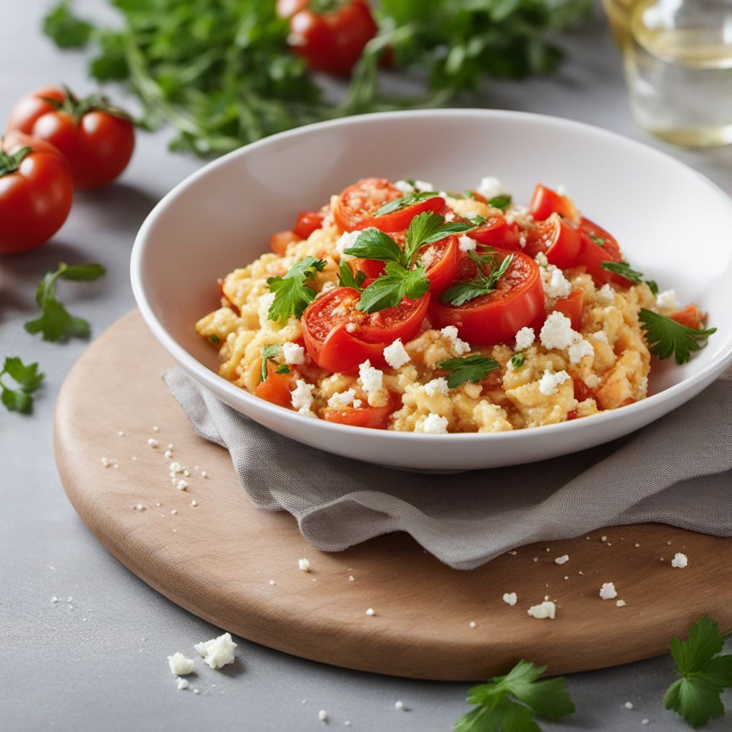 Greek-Style Tomato and Feta Scrambled Eggs