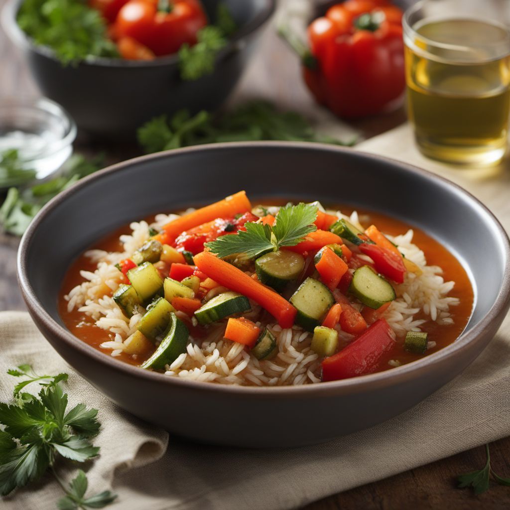 Greek-Style Vegetable and Rice Stew