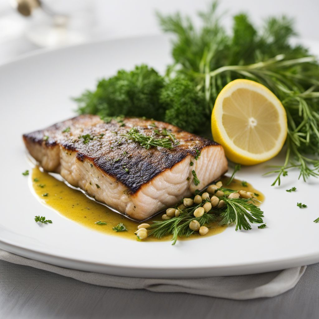 Grilled Barramundi with Lemon Herb Sauce