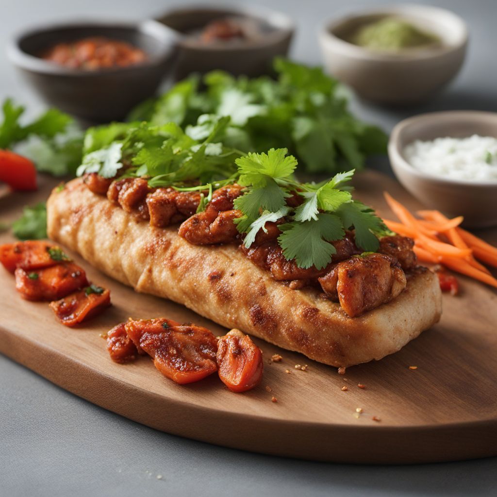 Grilled Chicken Bánh mì with Tunisian Twist