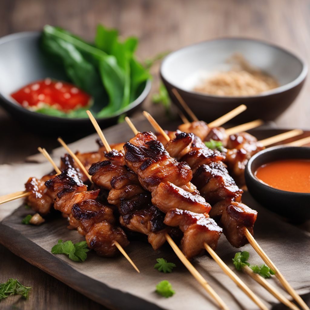 Grilled Chicken Gizzards Skewers