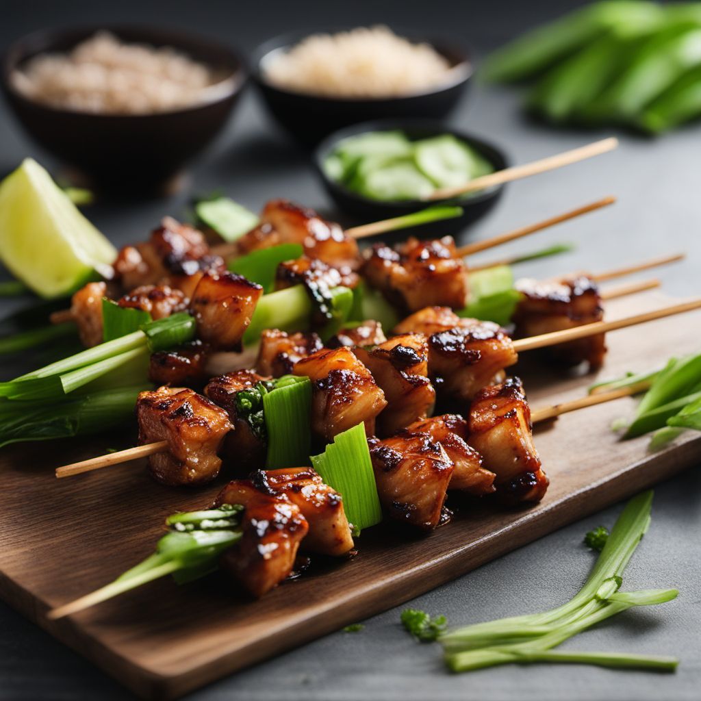 Grilled Chicken Skewers with Scallions