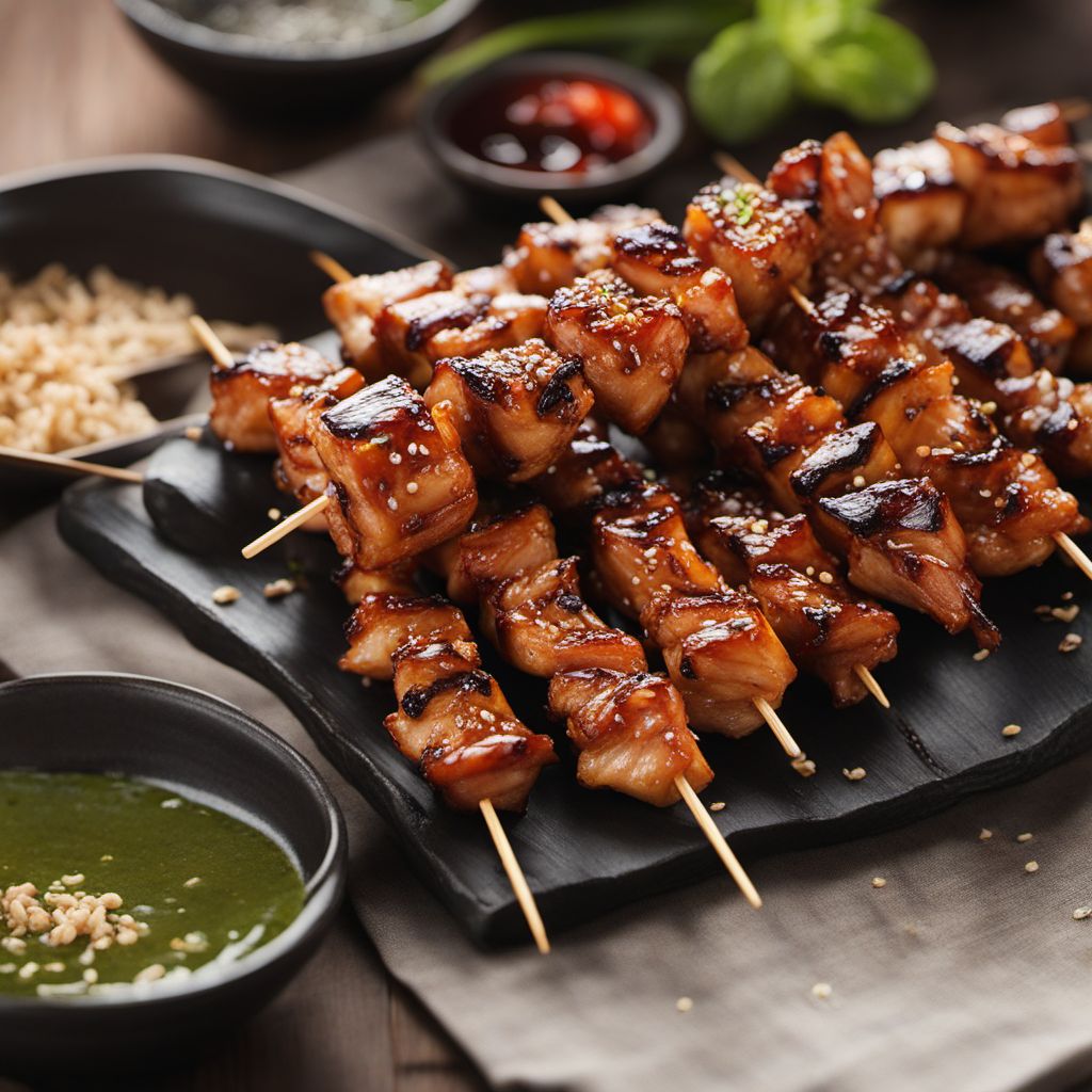 Grilled Chicken Skewers with Sesame Glaze