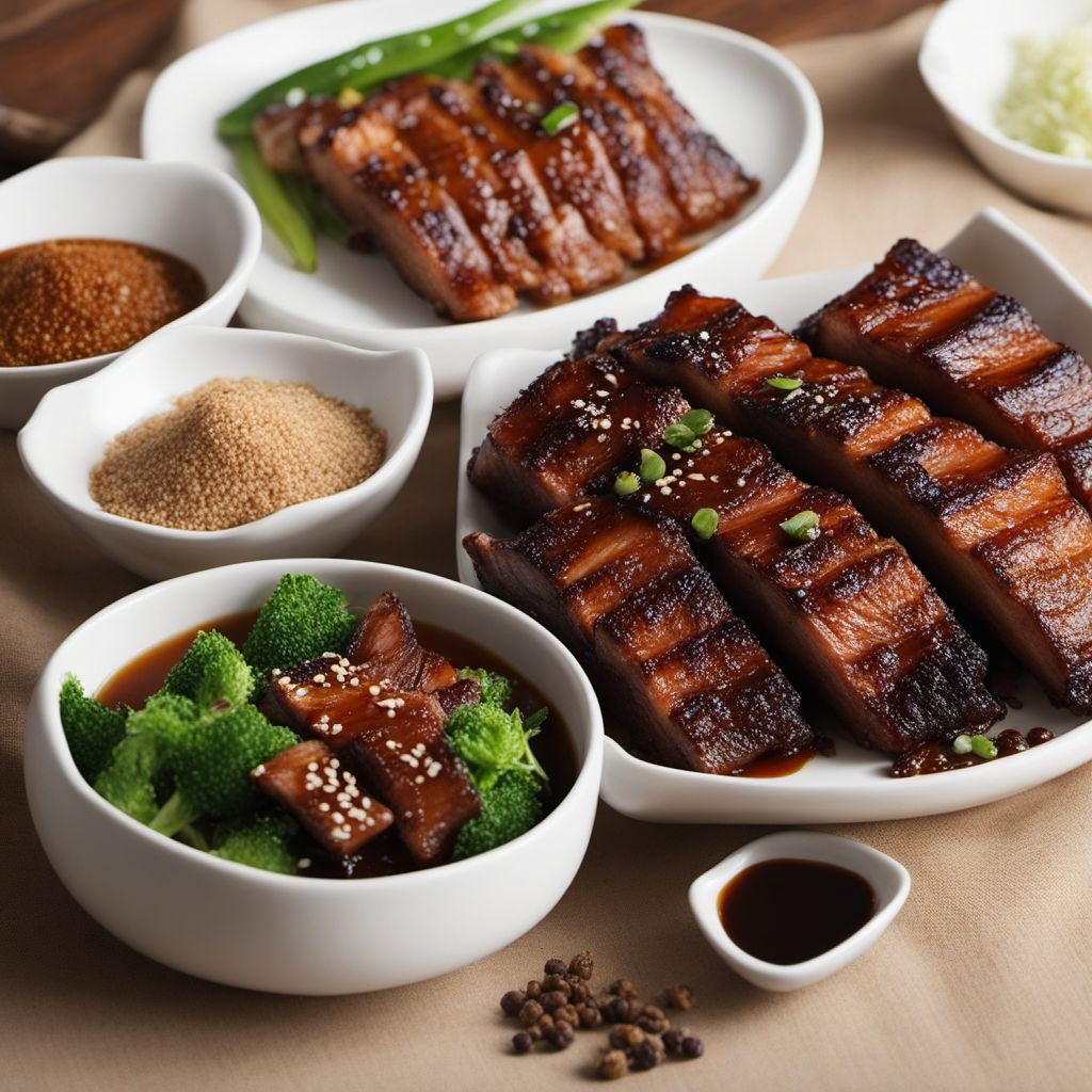 Grilled Korean Pork Belly with Sesame Soy Marinade