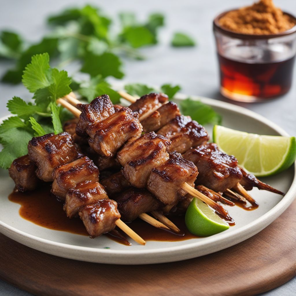 Grilled Lamb Skewers with Peanut Sauce