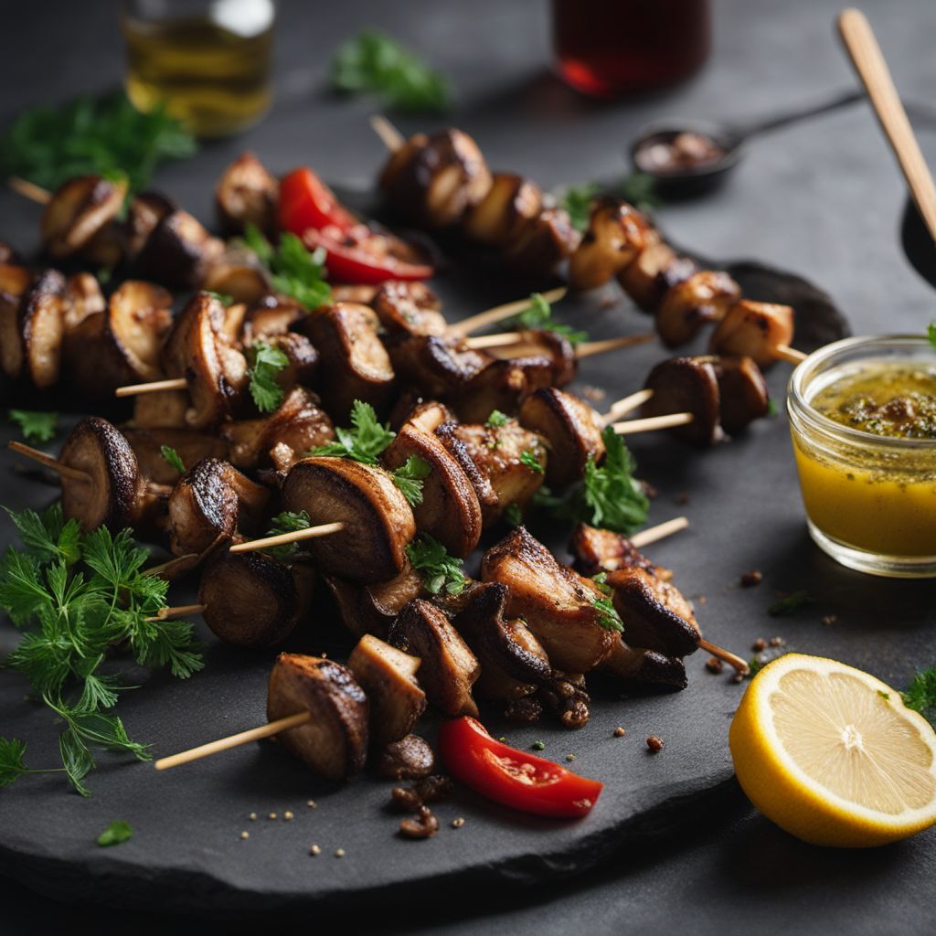 Grilled Mushroom Skewers with Spanish Flair