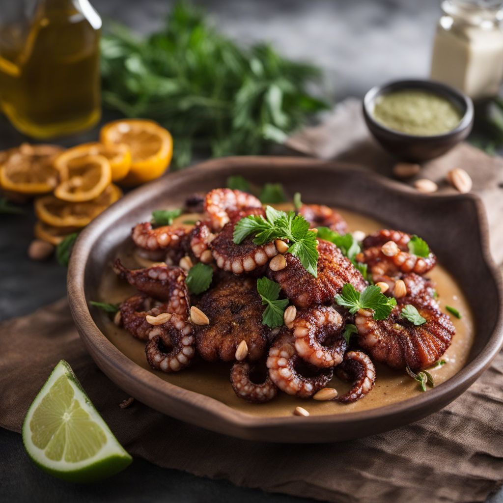 Grilled Octopus with Almond Sauce